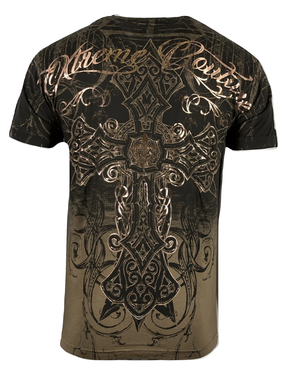 Xtreme Couture By Affliction Men’s T-Shirt DECRETUM Brown Biker S-5XL