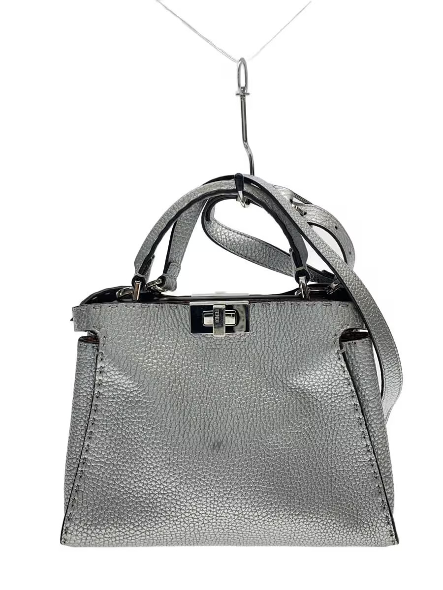 FENDI Peekaboo Essential Handbag Leather SLV 8BN302 ABZH