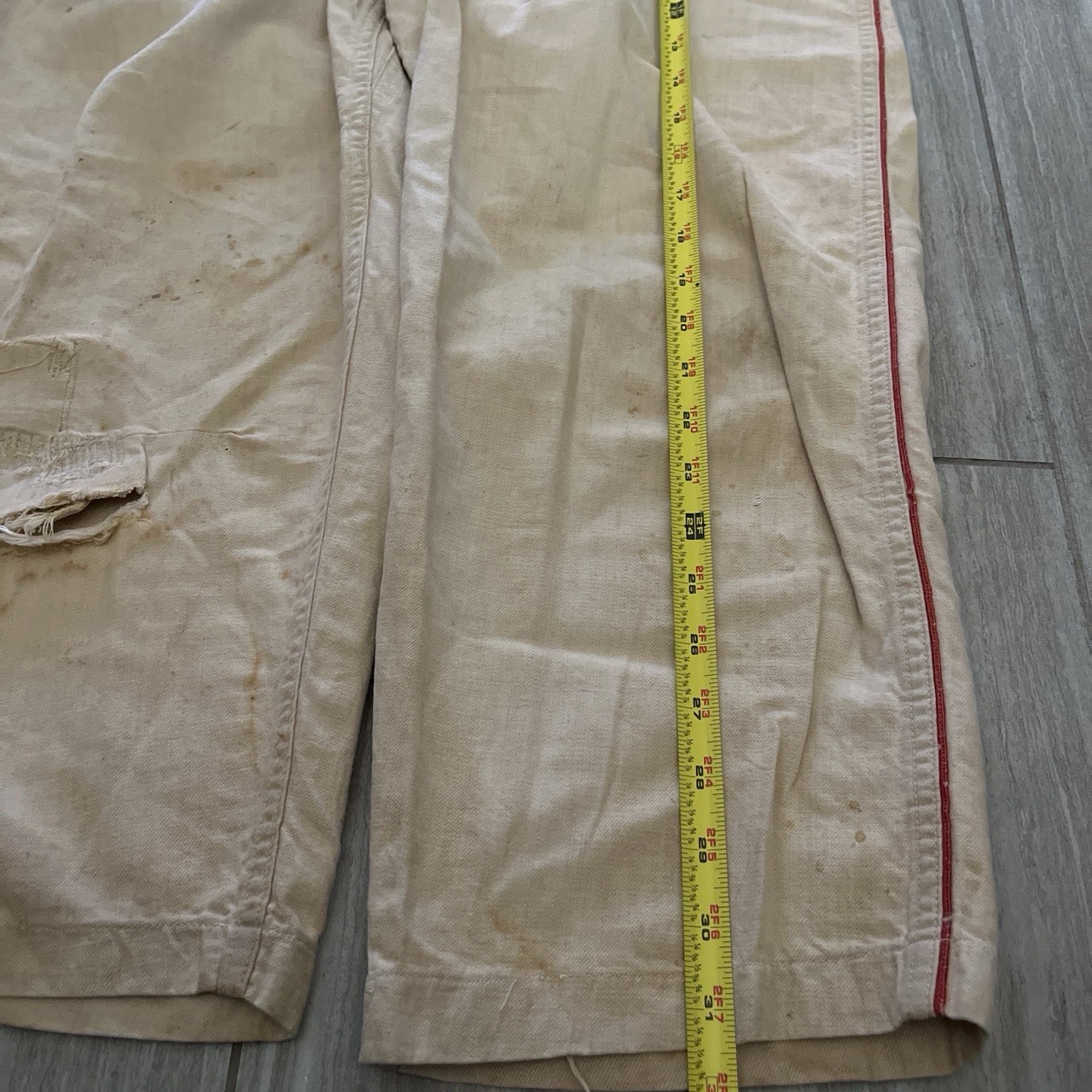 30s / 40s true vintage Spalding Bros Men’s Beige Cotton Canvas Pants 34W
