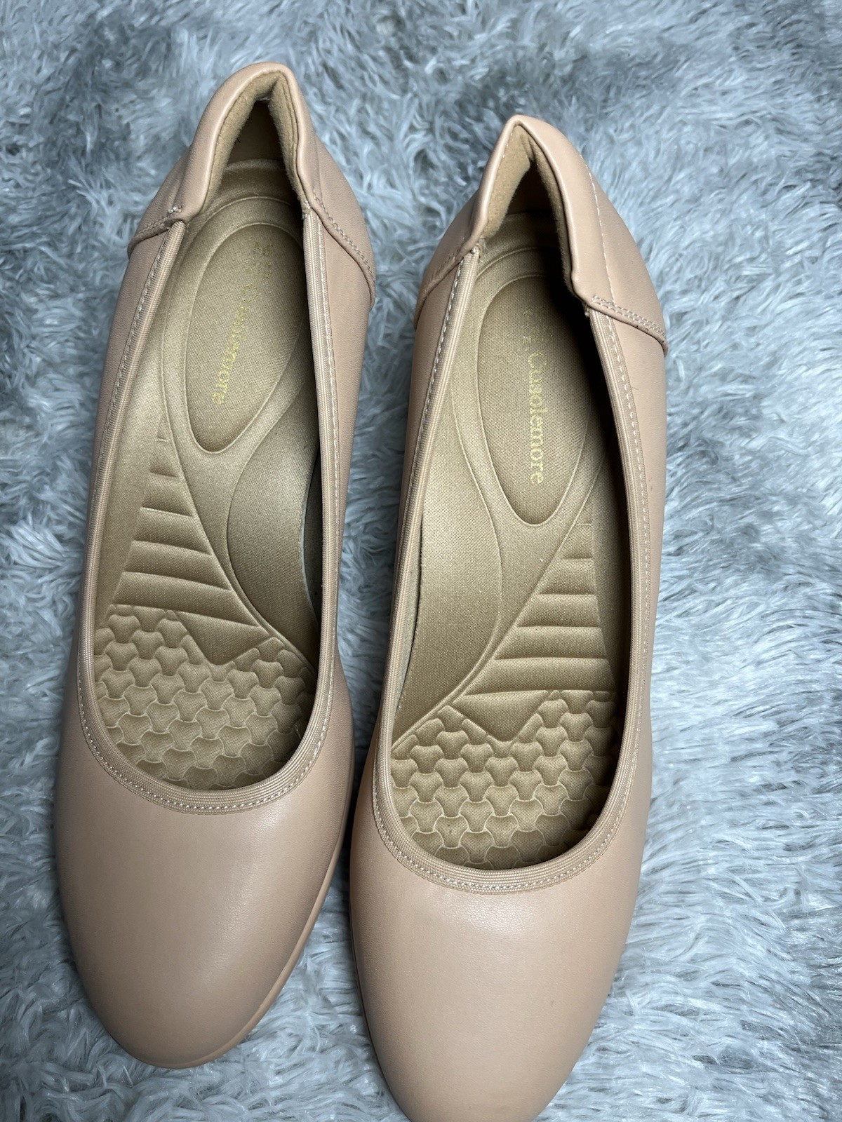 Cusolemore Women Nude Comfort Block Heel Pumps Size 9.5 Office Work Shoes NIB