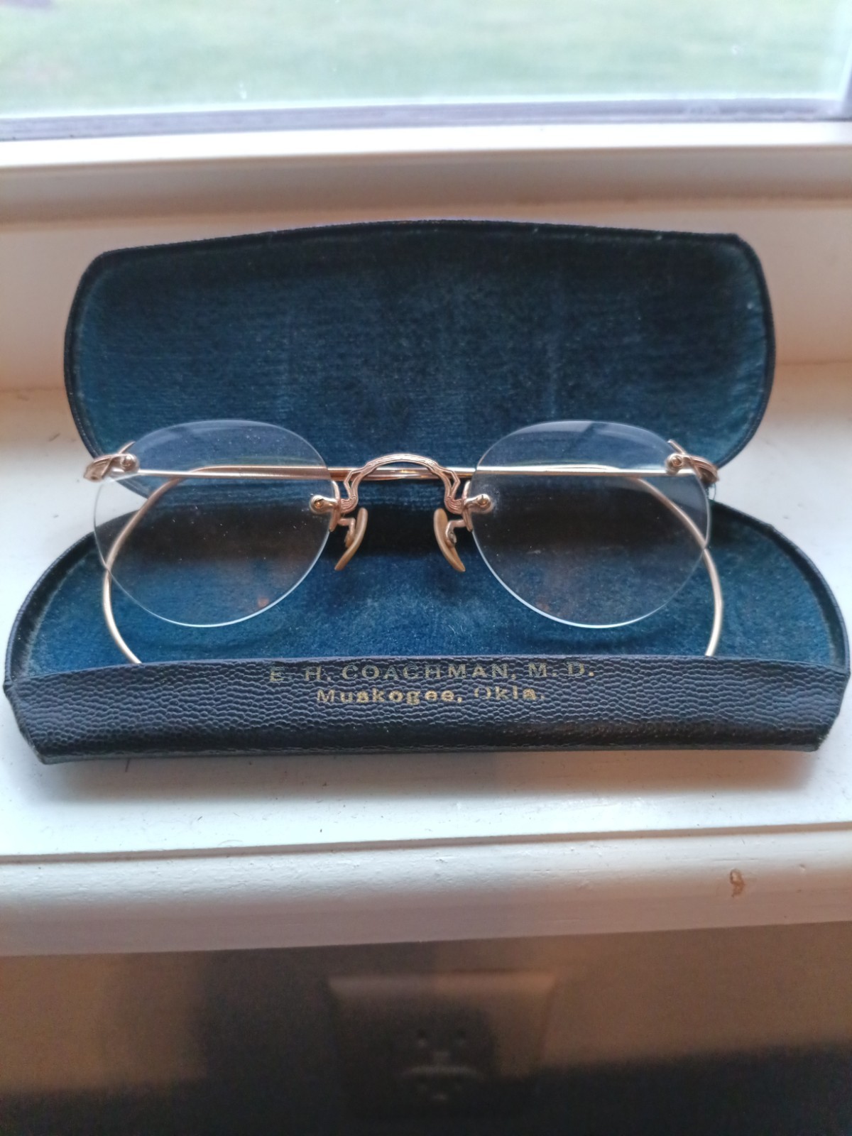 AO American Optical Ful-Vue 1/10 12K Gold Filled Rimless Eyeglasses w/Case