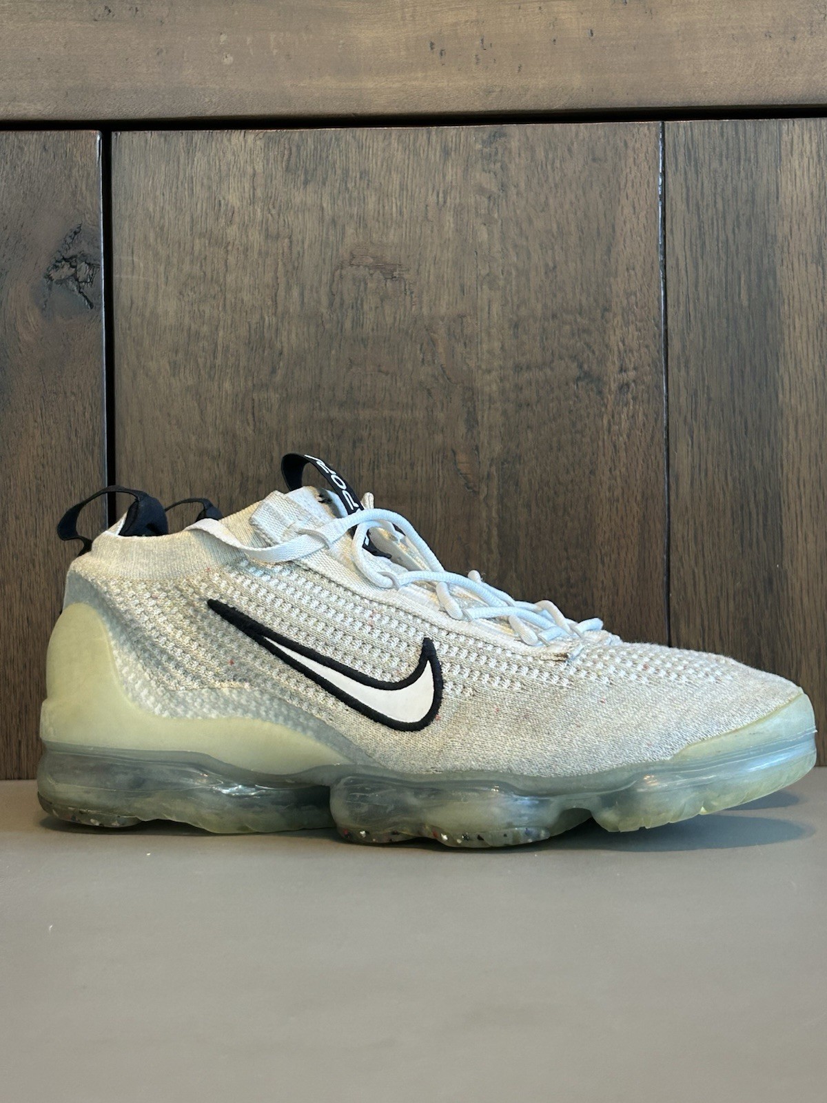 Nike Air VaporMax 2021 Flyknit Low Top Lace Up White/Black DH4084-100