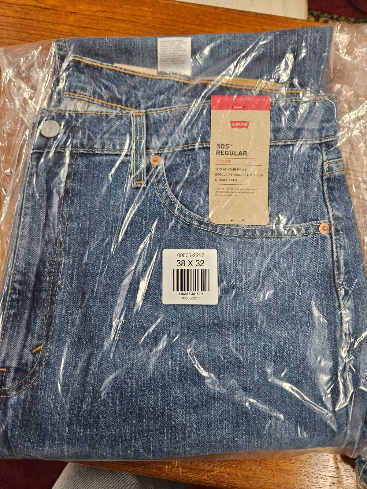 Levi’s 505 Size Regular Size 38×32 Jeans – Blue New With Tags Straight Leg
