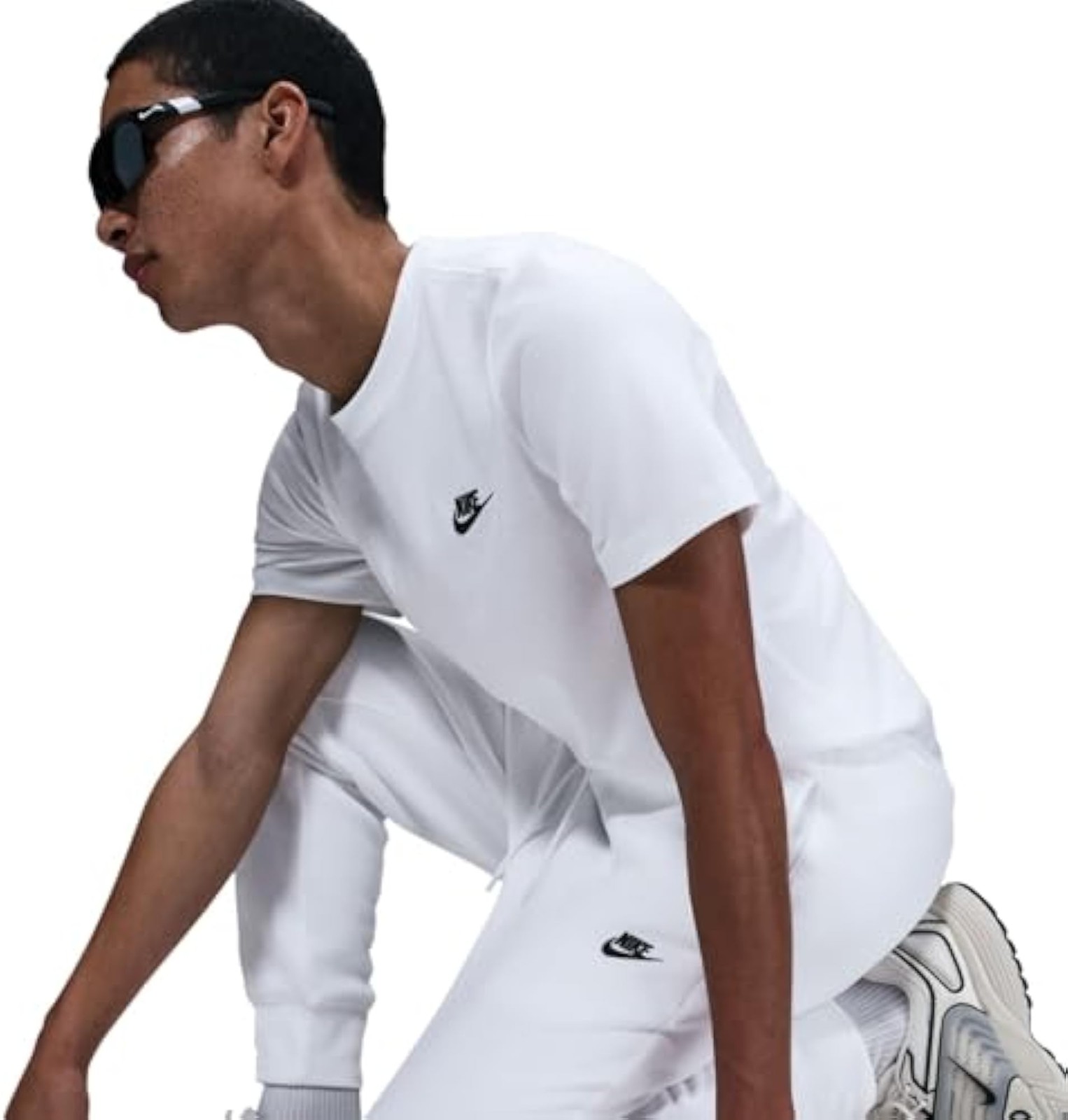 Nike Men’s Club Joggers, White/White/Black – White/White/Black – XX-Large