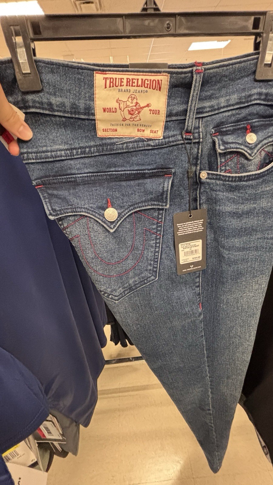 True Religion Men’s Geno Slim Fit Straight Jeans, Size 34