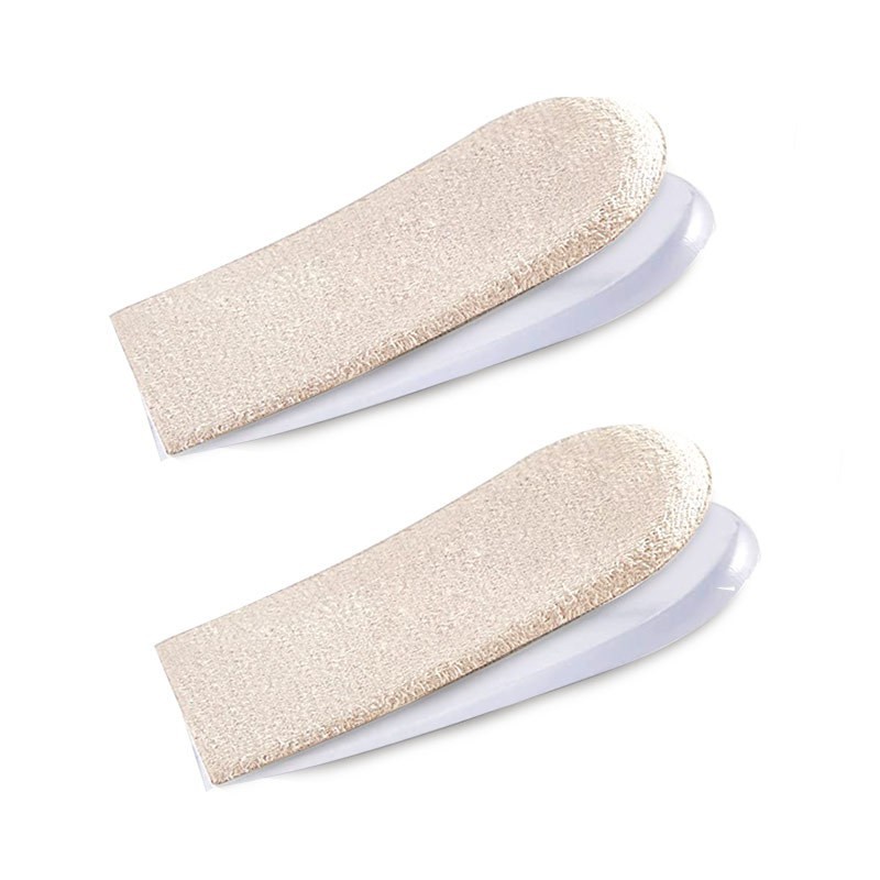 Universal Gel Height Increase Insoles Invisible Shoe Lifts Inserts Elastic Shock