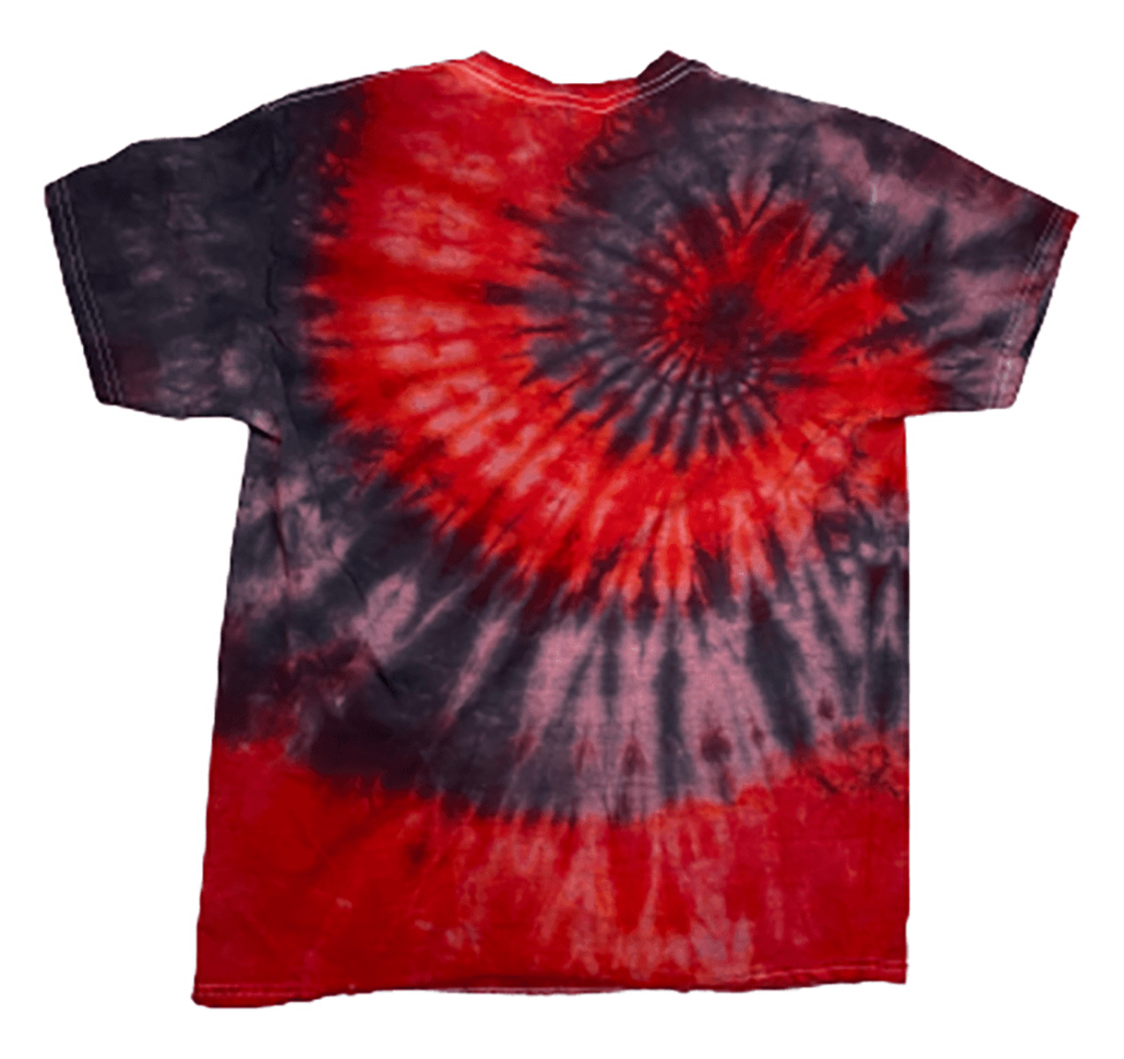 Hand-Dyed Spiral Tee – Red & Gray