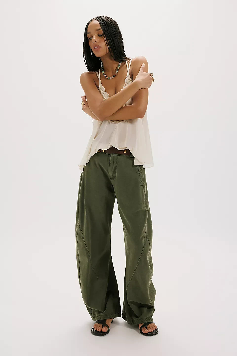 Free People – Spotlight Washed Barrel Chino Trousers NWT