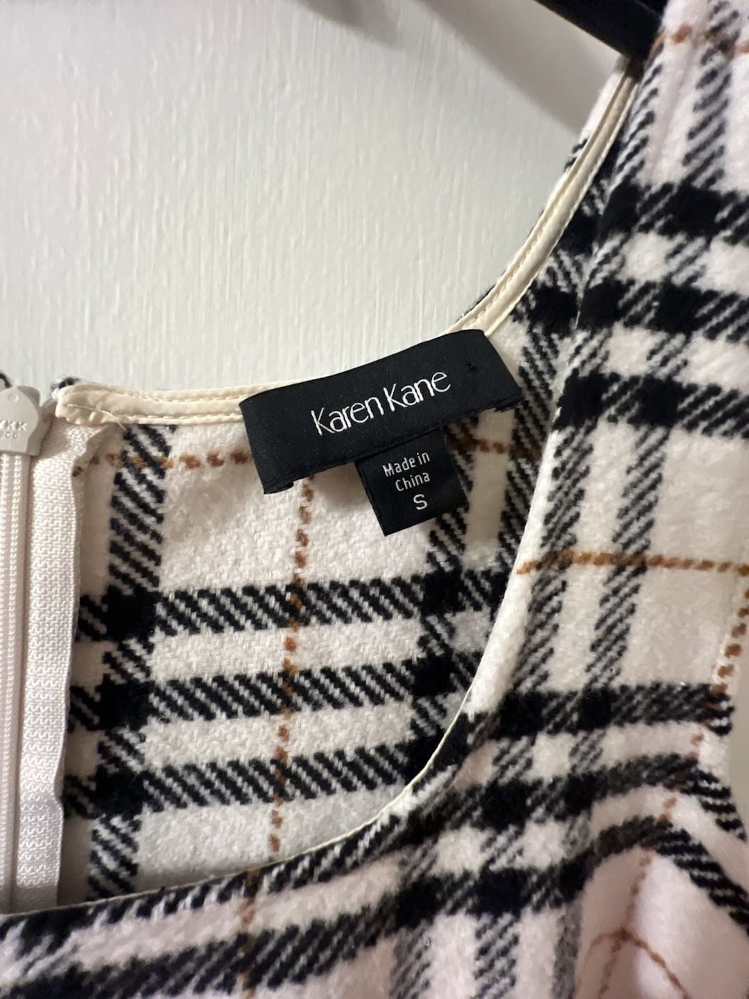 Karen Kane Royal Chill Plaid Shift Dress Size S