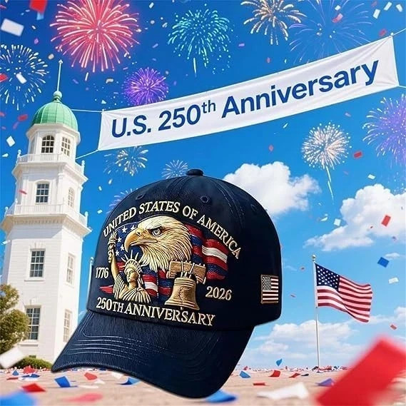 United States 250th Anniversary Eagle Hat,USA Patriotic Baseball Cap PRINTINGS