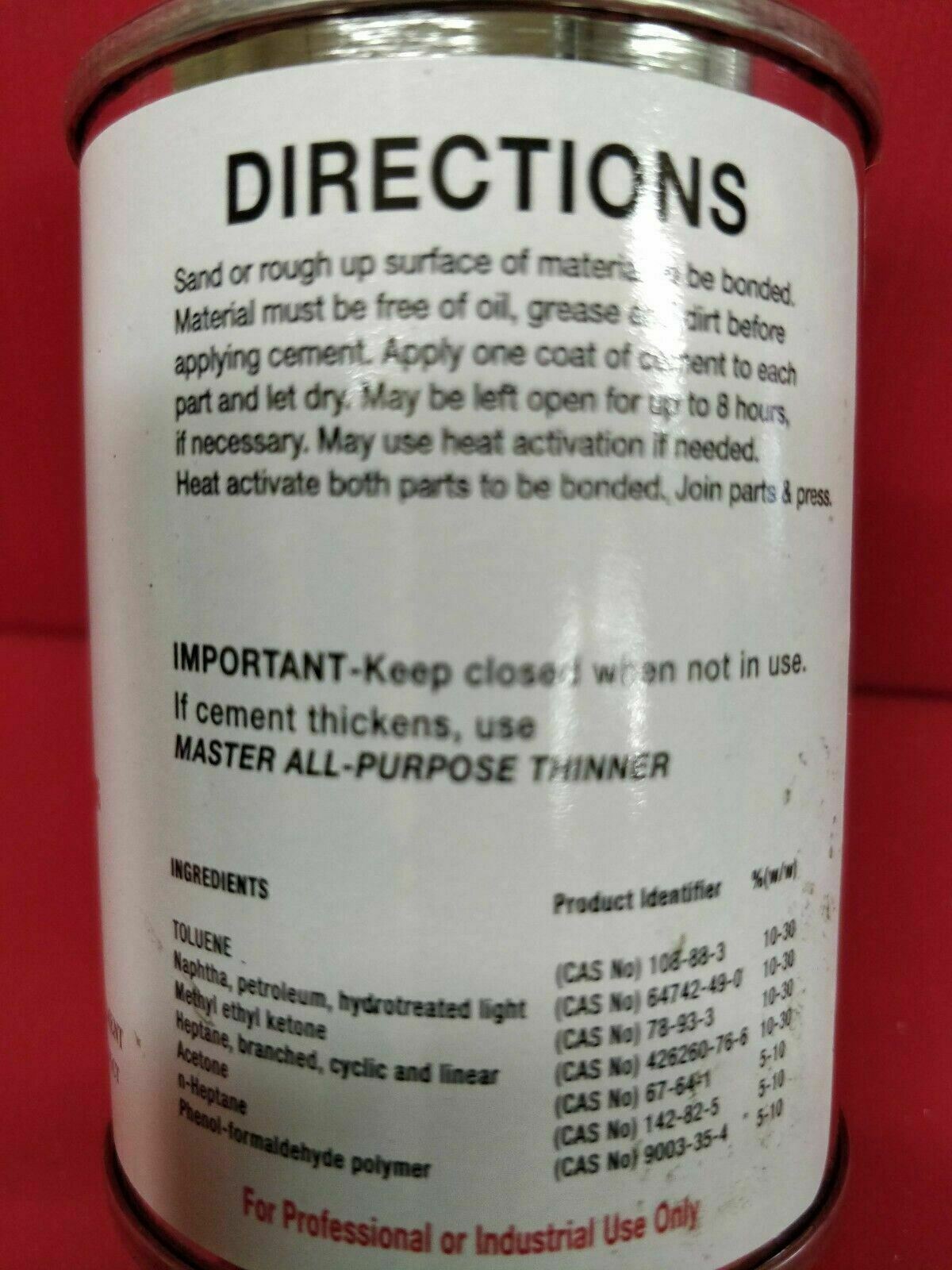 Master All Purpose Cement 4oz Brush-in-Can – Shoe Glue Contact Cement for Repair