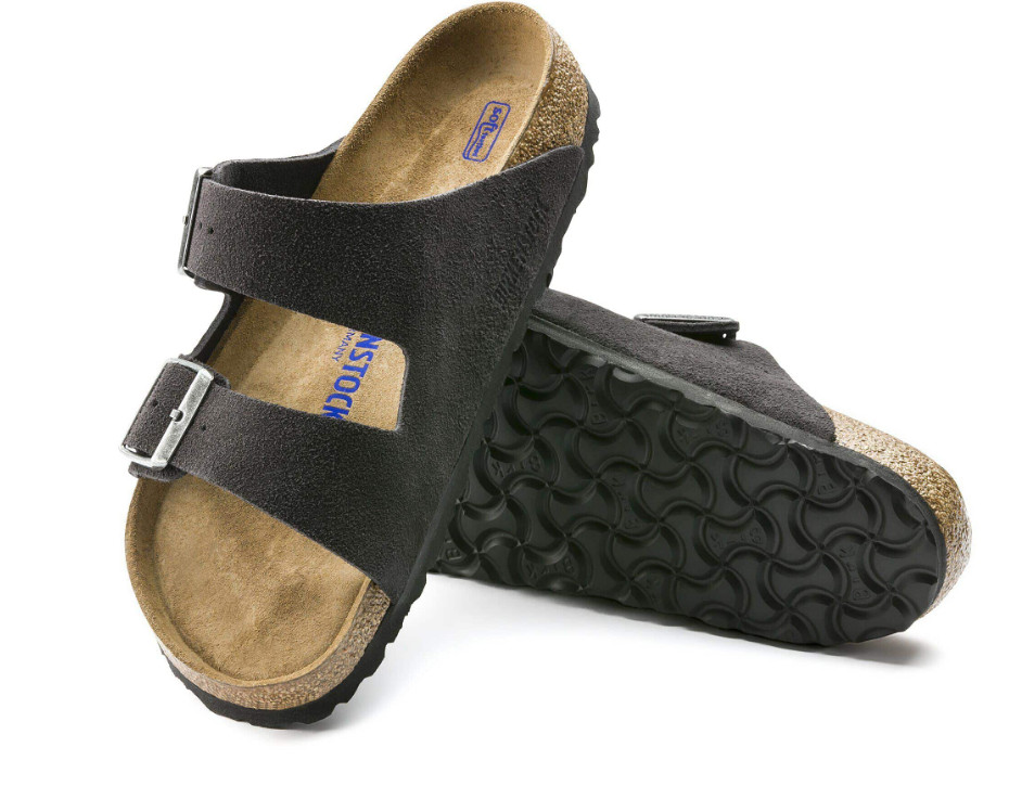 Birkenstock Arizona Soft Footbed Suede Leather Sandals Taupe/Mocha/Black/Mink