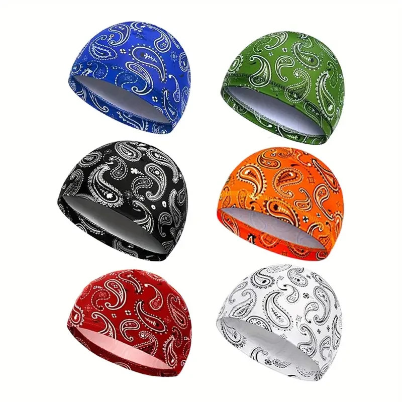 Cooling Bald Dome Skull Cap Helmet Liner Sport Beanie Hat Moisture Sweat Wicking