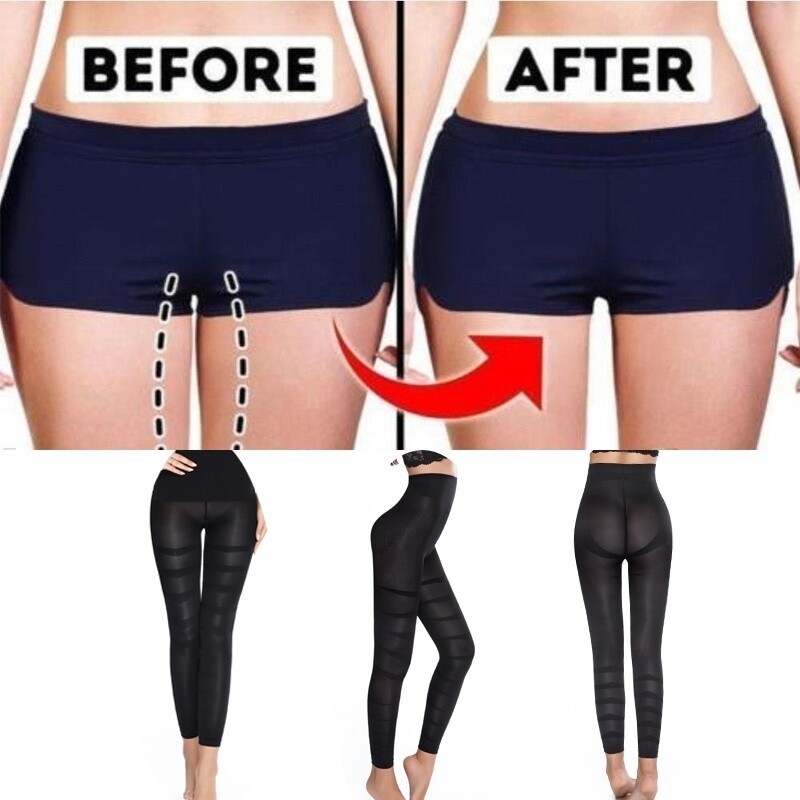 Women High Waist Anti-Cellulite Compression Leggings Leg Slimming Body Shaper