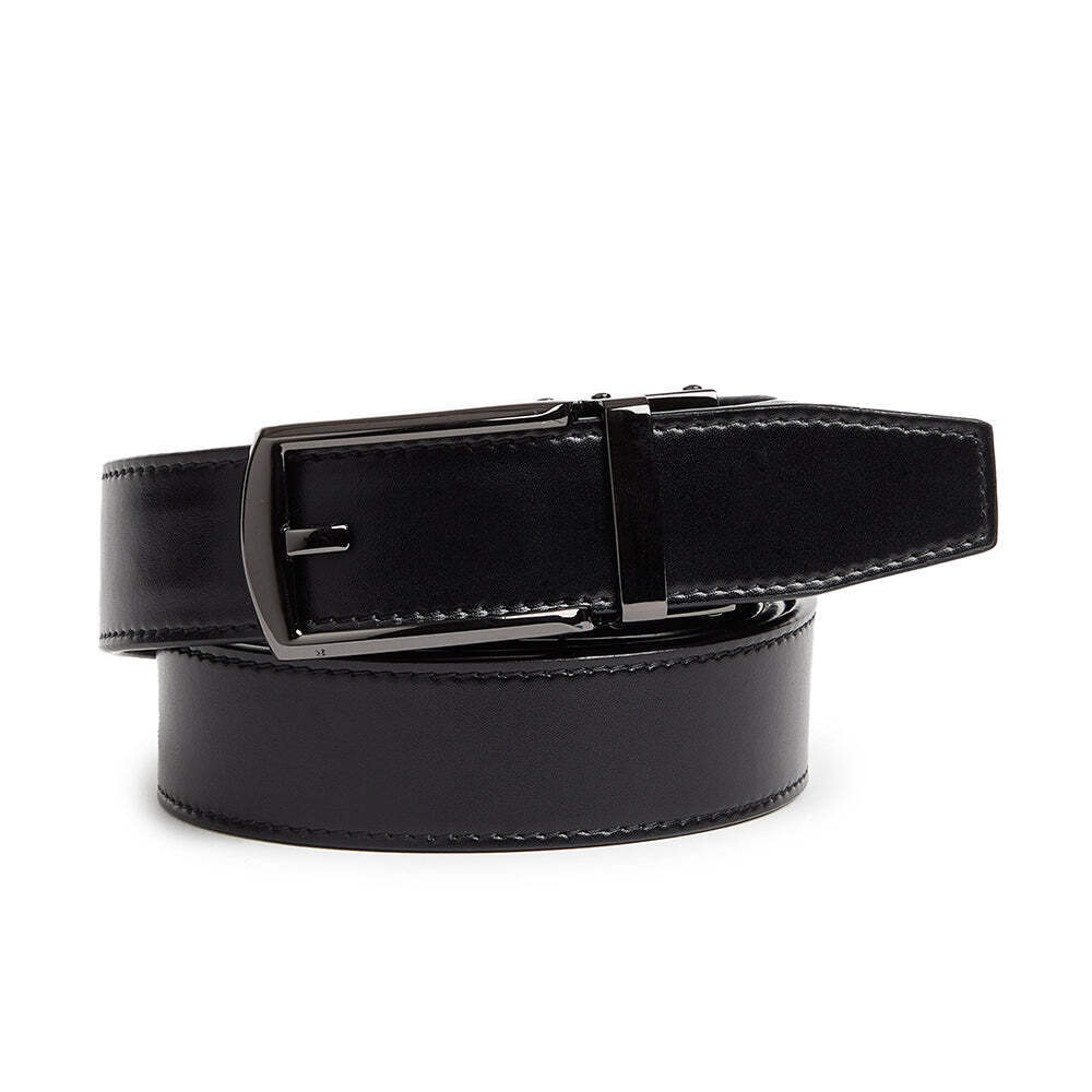 Men’s Ratchet Belt Genuine Leather Mens Belt with Slide Ratchet Belts for men