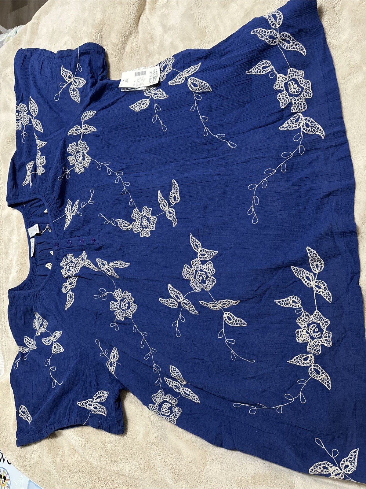 Liz & Me For Catherines Women’s Short Sleeve Shirt Plus Size 5X Beautiful NWT