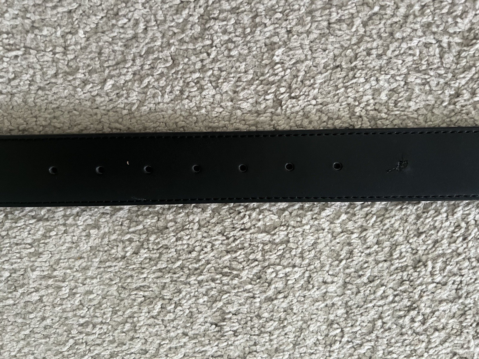 Gucci Women’s Black Fashion Belt GG Pearl Double G Buckle Adjustable Size 115