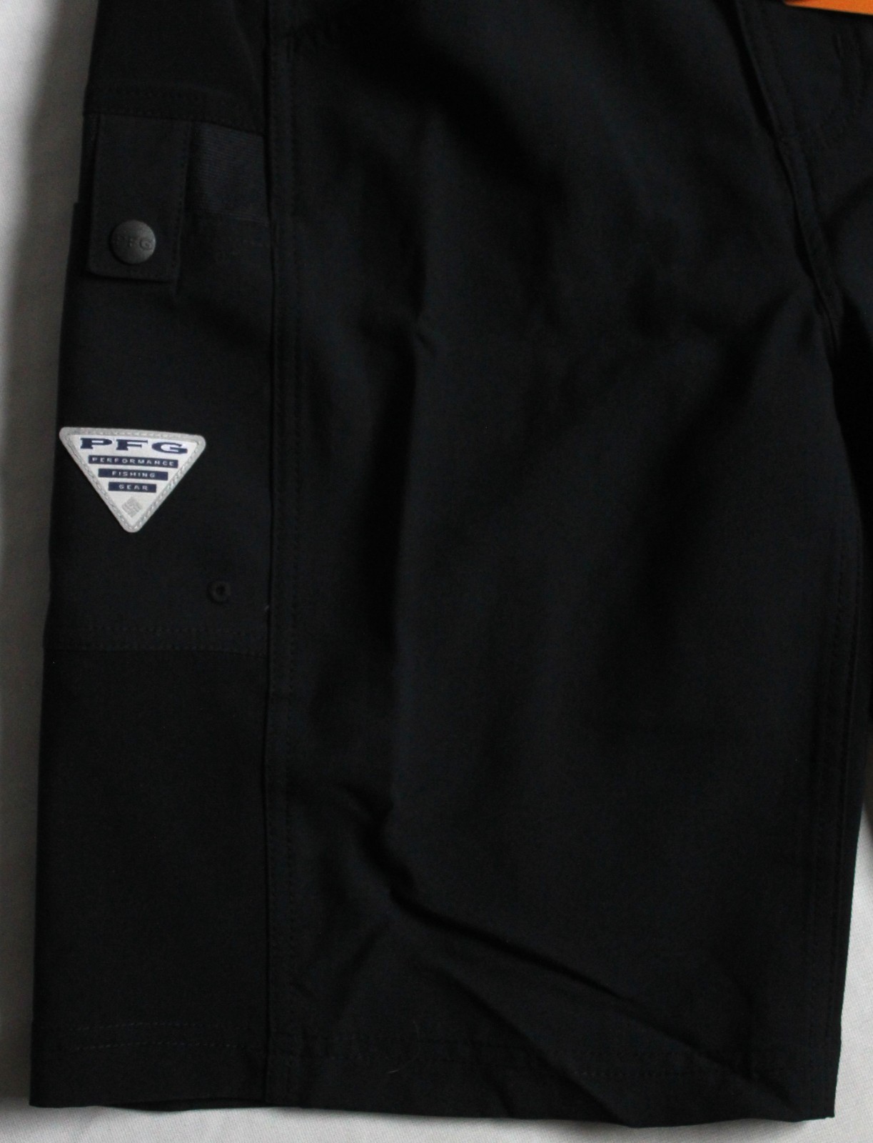 Columbia Mens 28×10 Big Katuna II Shorts Black PFG UPF 50 Omni-Shield Fishing