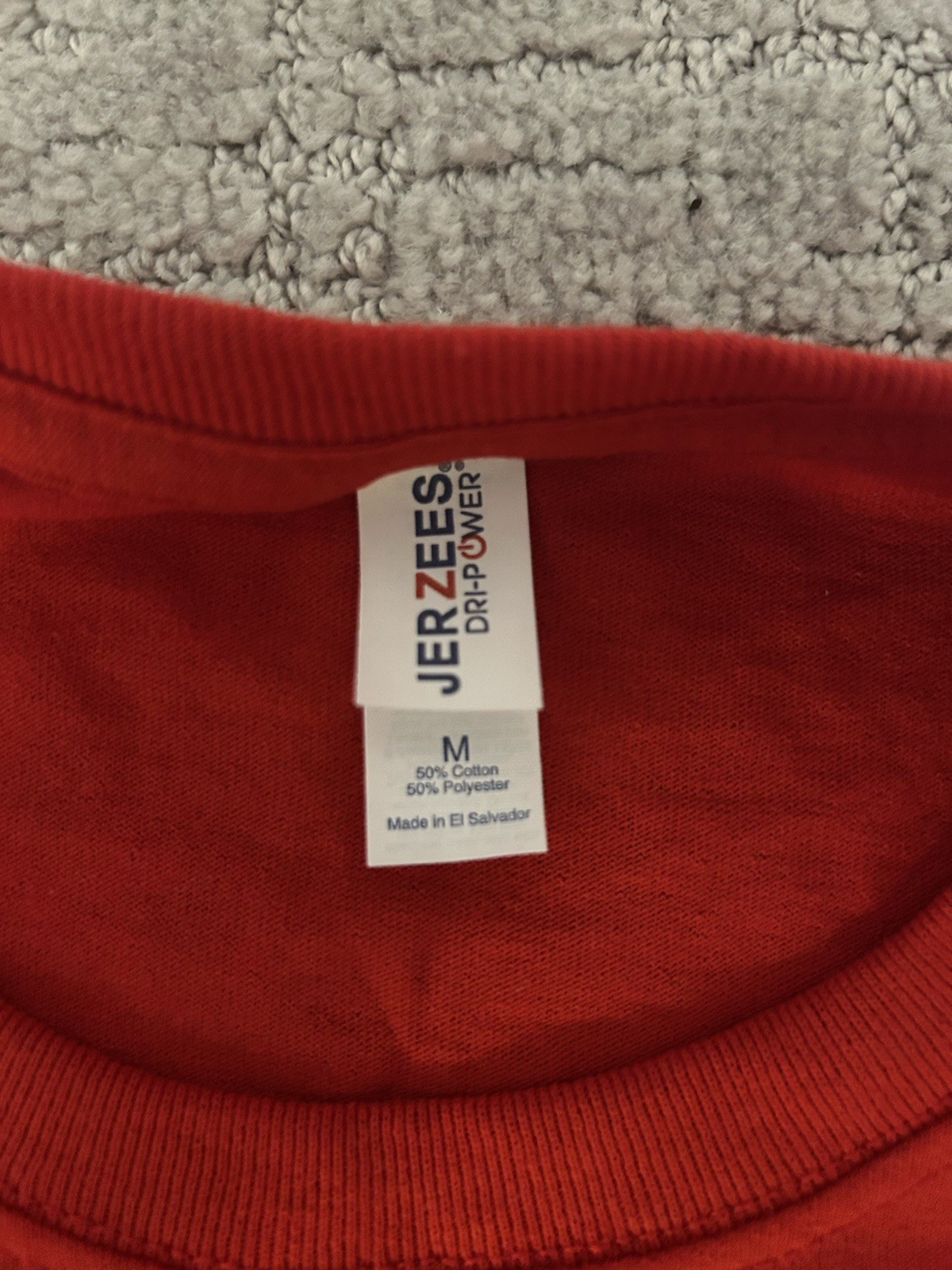 Jerzees Dri-Fit Men’s Short Sleeve T-Shirt – Size M, Red
