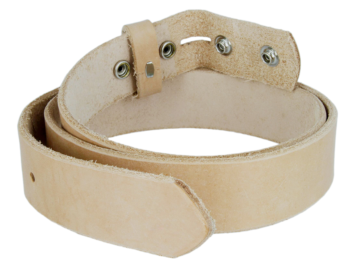 *Handcrafted, Custom Made in USA* Natural Cowhide Leather One Piece Belt Strap