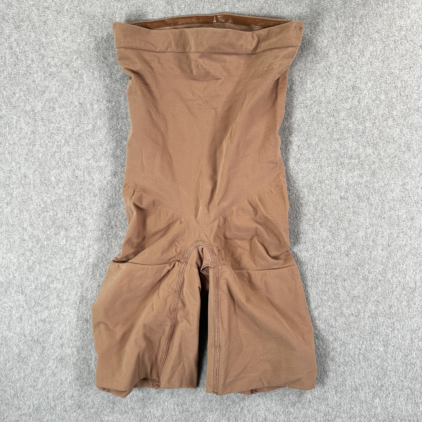 Spanx Shapewear Shorts Womens Large Brown Power Series High Waist Slimming