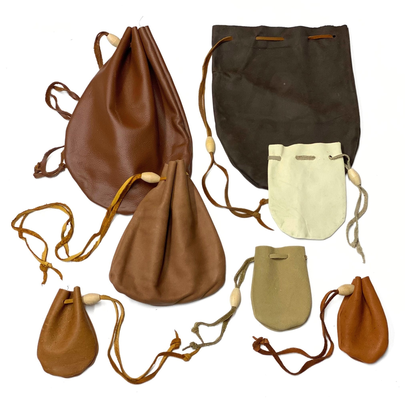 Leather Drawstring Pouch – Suede or Grain Keepsake Holder Bag