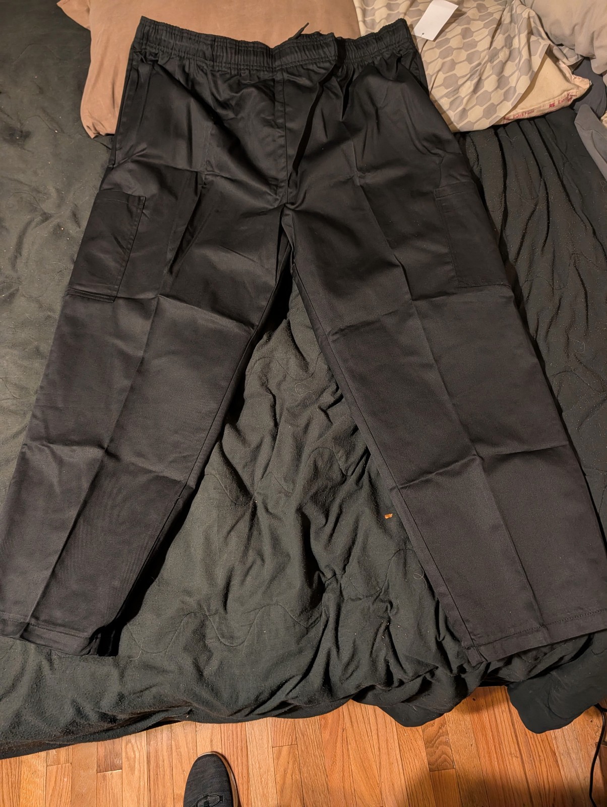 Black Men’s Baggy Chef Pants by TOPTASK – Size 3XL