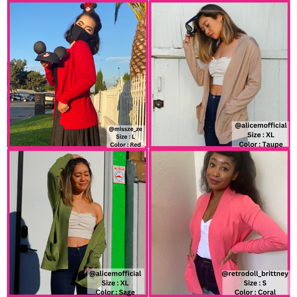 Yemak Women’s Long Sleeve Open Front Knit Sweater Cardigan Shrug with Pocket
