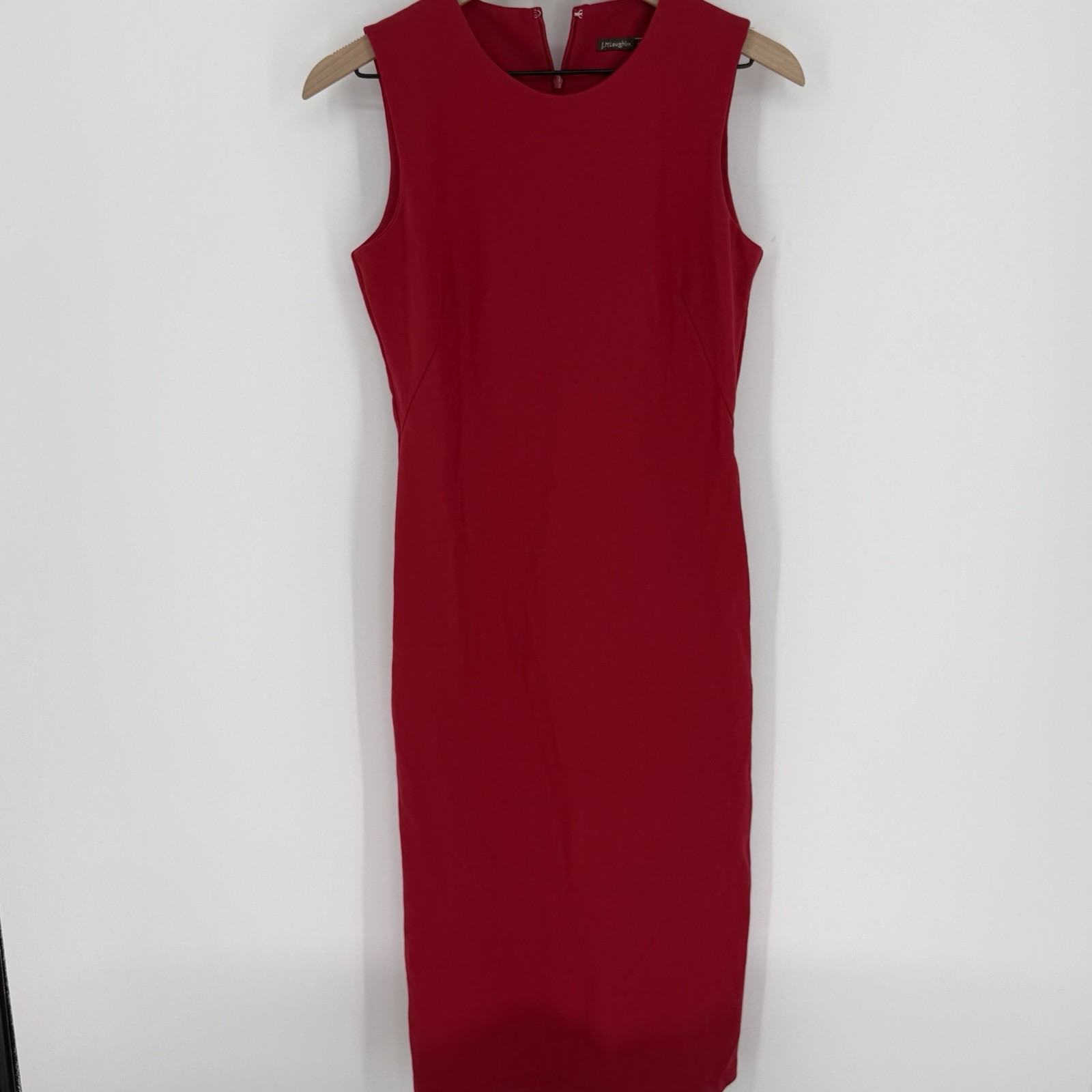 J. McLaughlin Red Sheath A-line Sleeveless Dress Women’s Size Small Lined