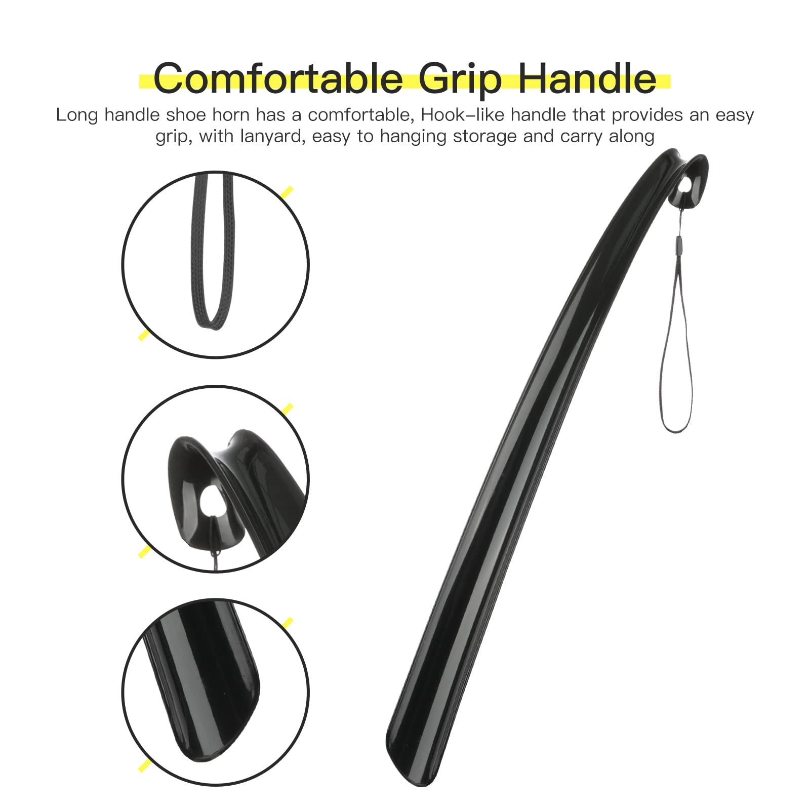 Shoe Horn 17″/43cm Long – 2 Pack – Shoe Horn Long Handle For Seniors – Super …