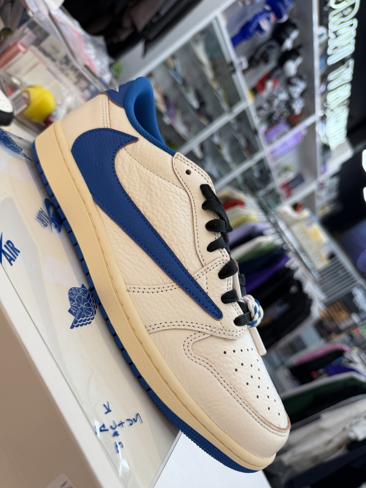 Fragment Travis Scott Air Jordan 1 Retro Low Sail Military DM7866-104 Size 12.5