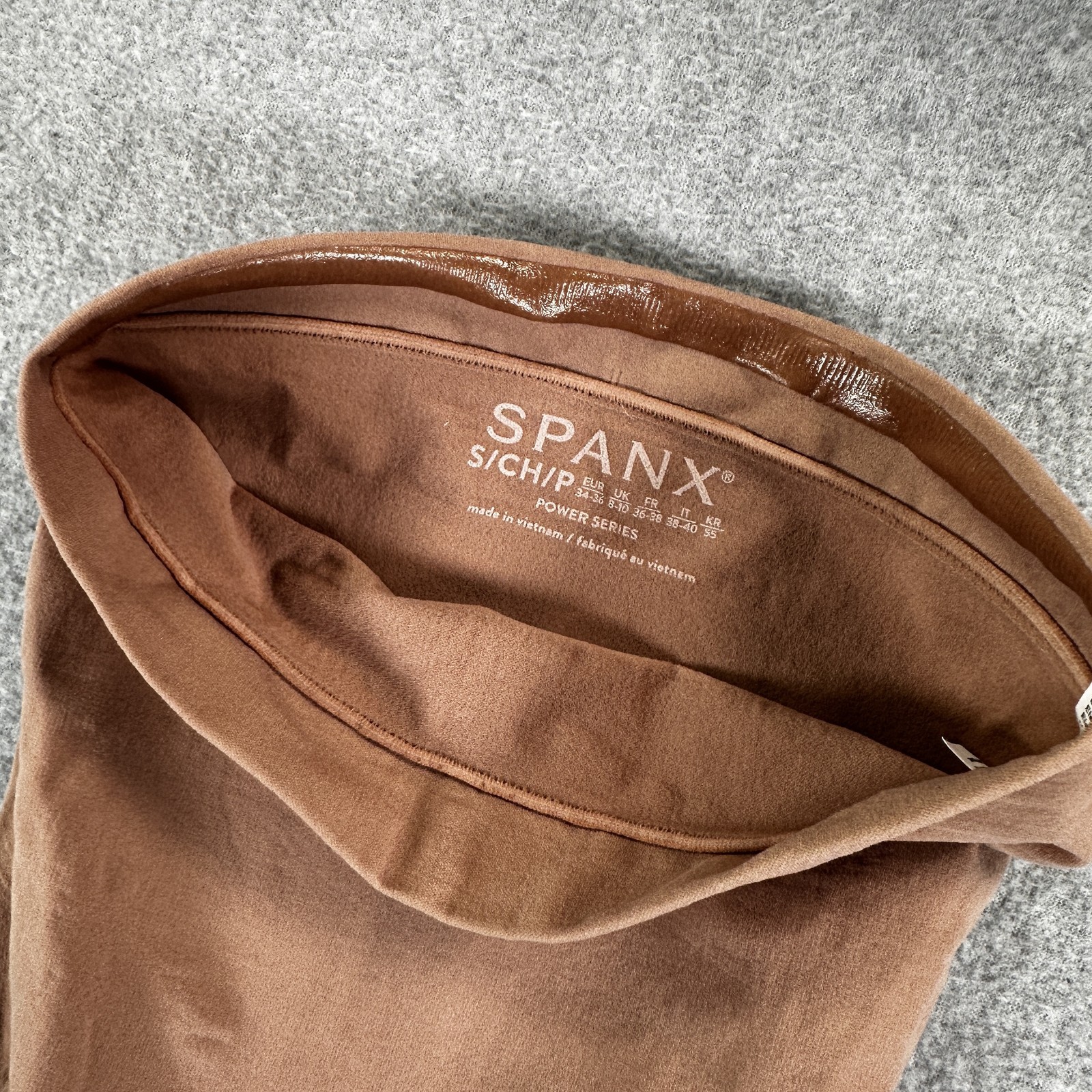 Spanx Shapewear Shorts Womens Small Brown High Waisted Power Series Slimming