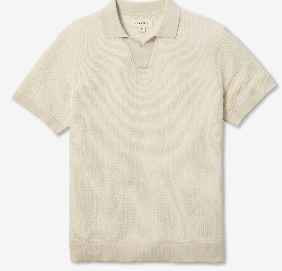 Jacquard Johnny Collar Polo-a different look that still stays true to tradition.