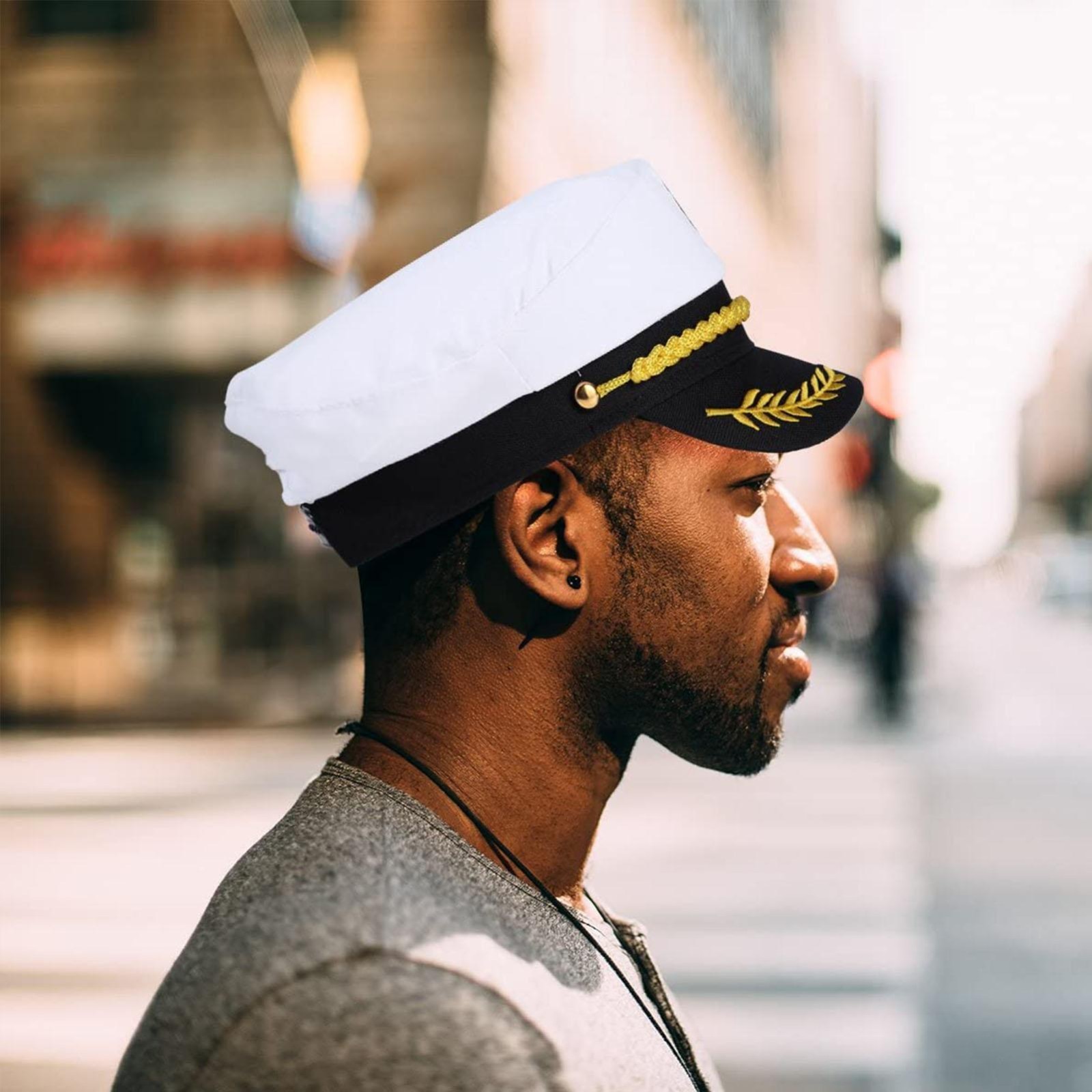 Adult Yacht Captain Hat Adjustable for Men & Women Party Costume Accessories**