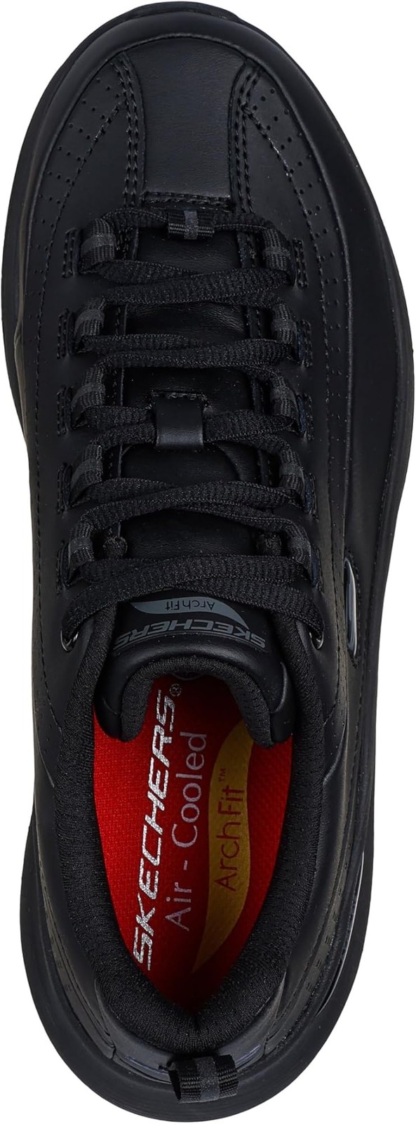 Skechers Womens Arch-fit 2.0 Slip Resitant Black Leather – Black – 6