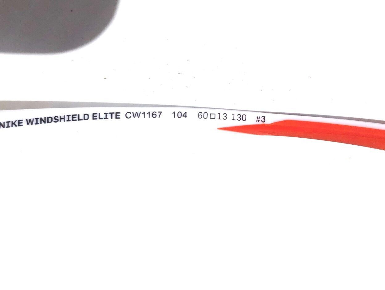 Nike WINDSHIELD ELITE 20 White Team Orange Frame Field Tint Sunglass CW1167 104