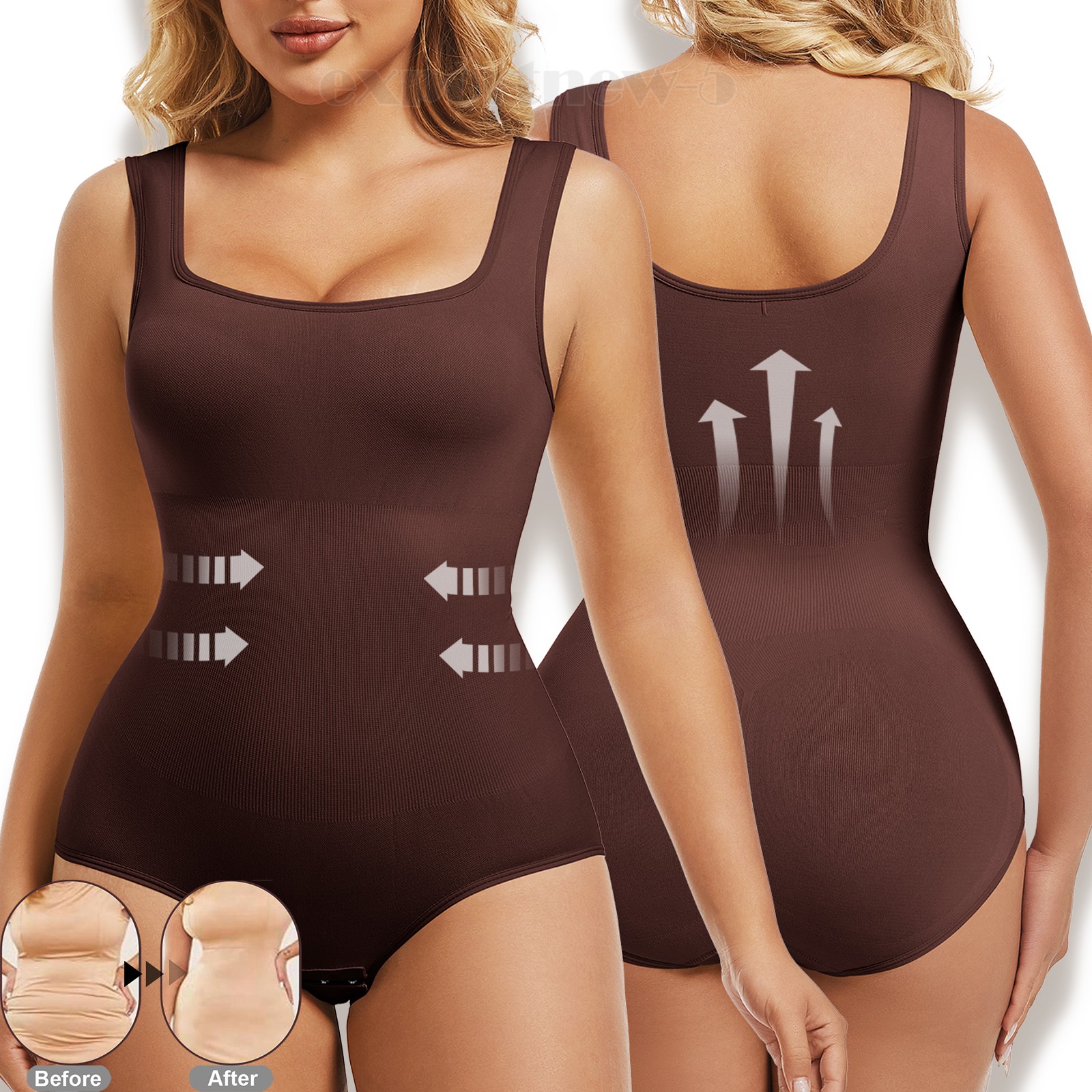 Womens Trainer Firm Tummy Control Full Body Shaper Bodysuit Slimming Shapewear