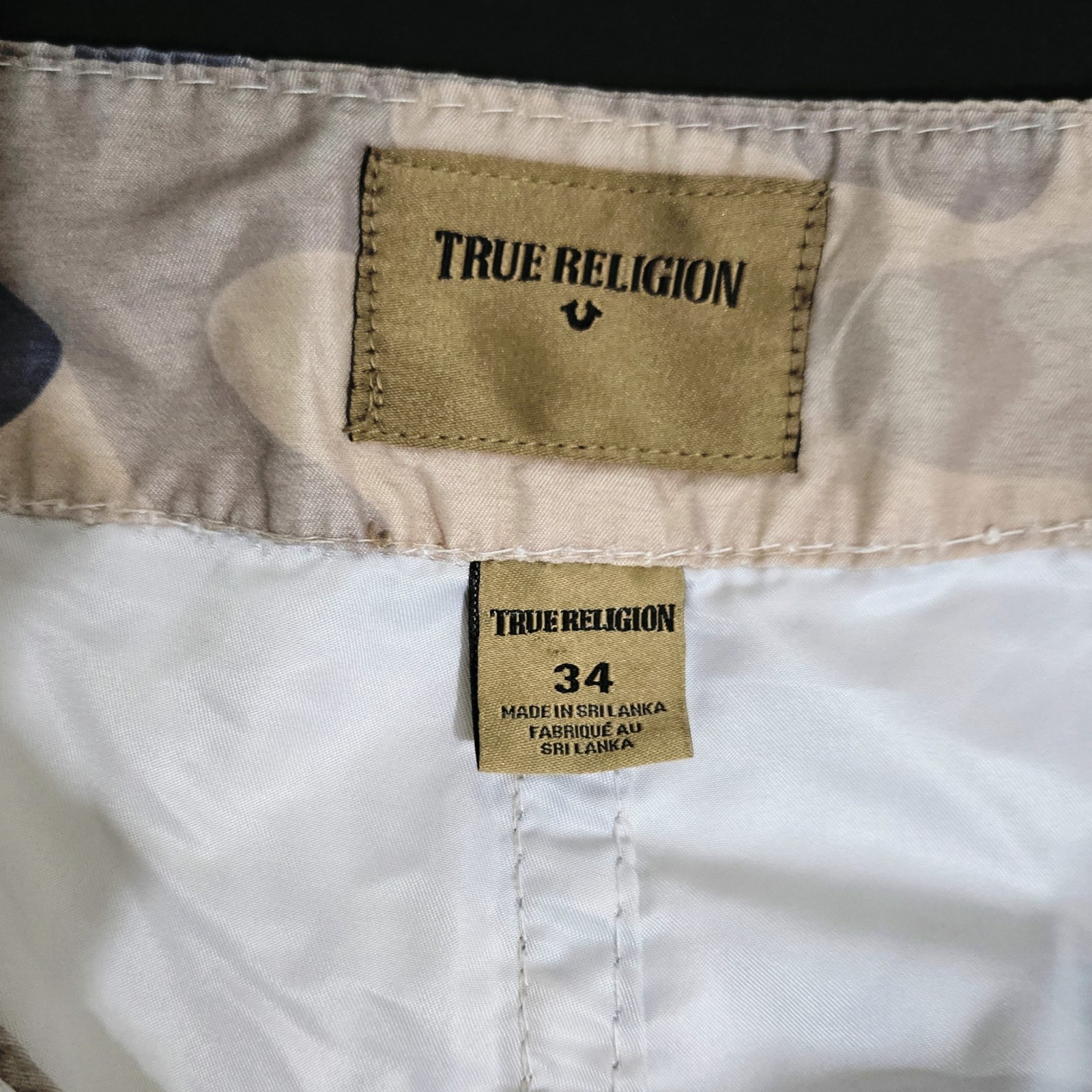 True Religion Mens Camo Swim Board Shorts Pockets High Rise Size 34 Sri Lanka