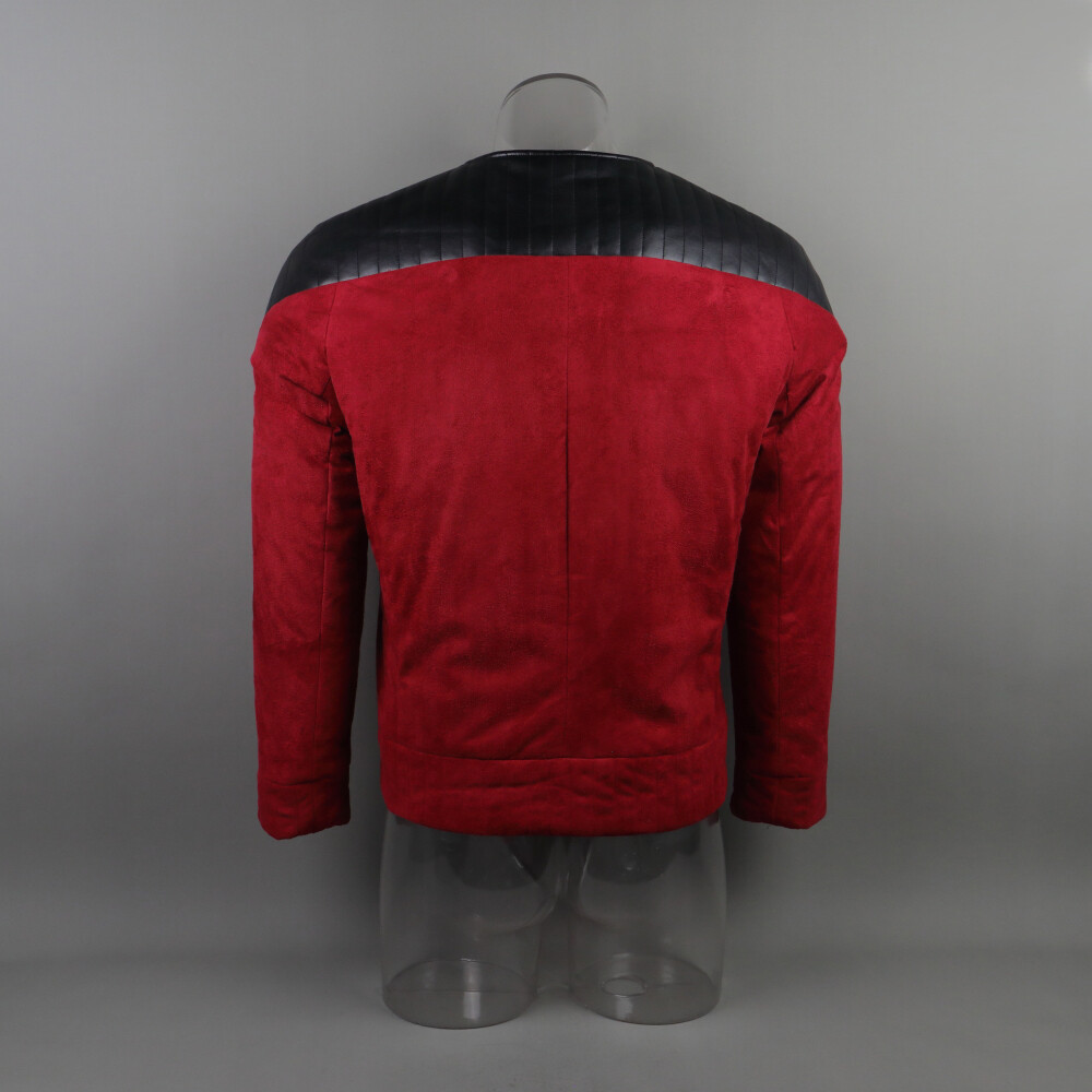 For Cosplay The Next Generation Captain Picard Red Duty Uniforms TNG Top Jacket