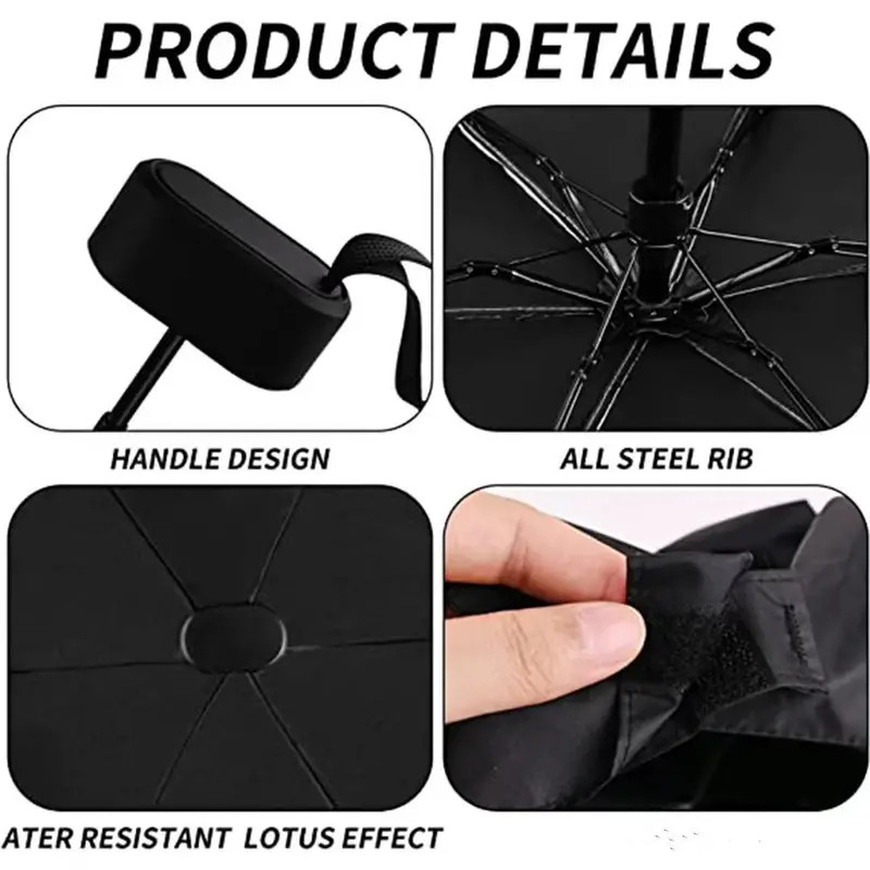 Portable Rain Umbrella Pocket Compact Mini Umbrella 6 Fold Sun Umbrella US