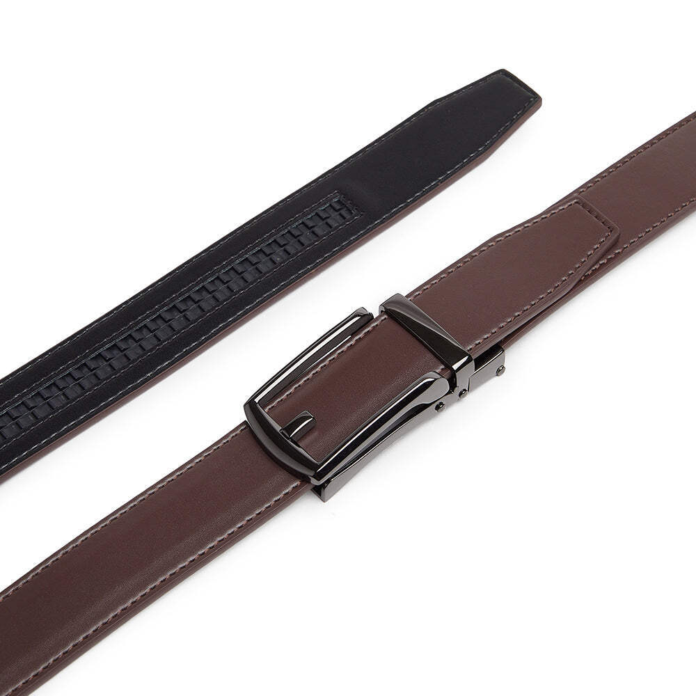 Men’s Ratchet Belt Genuine Leather Mens Belt with Slide Ratchet Belts for men