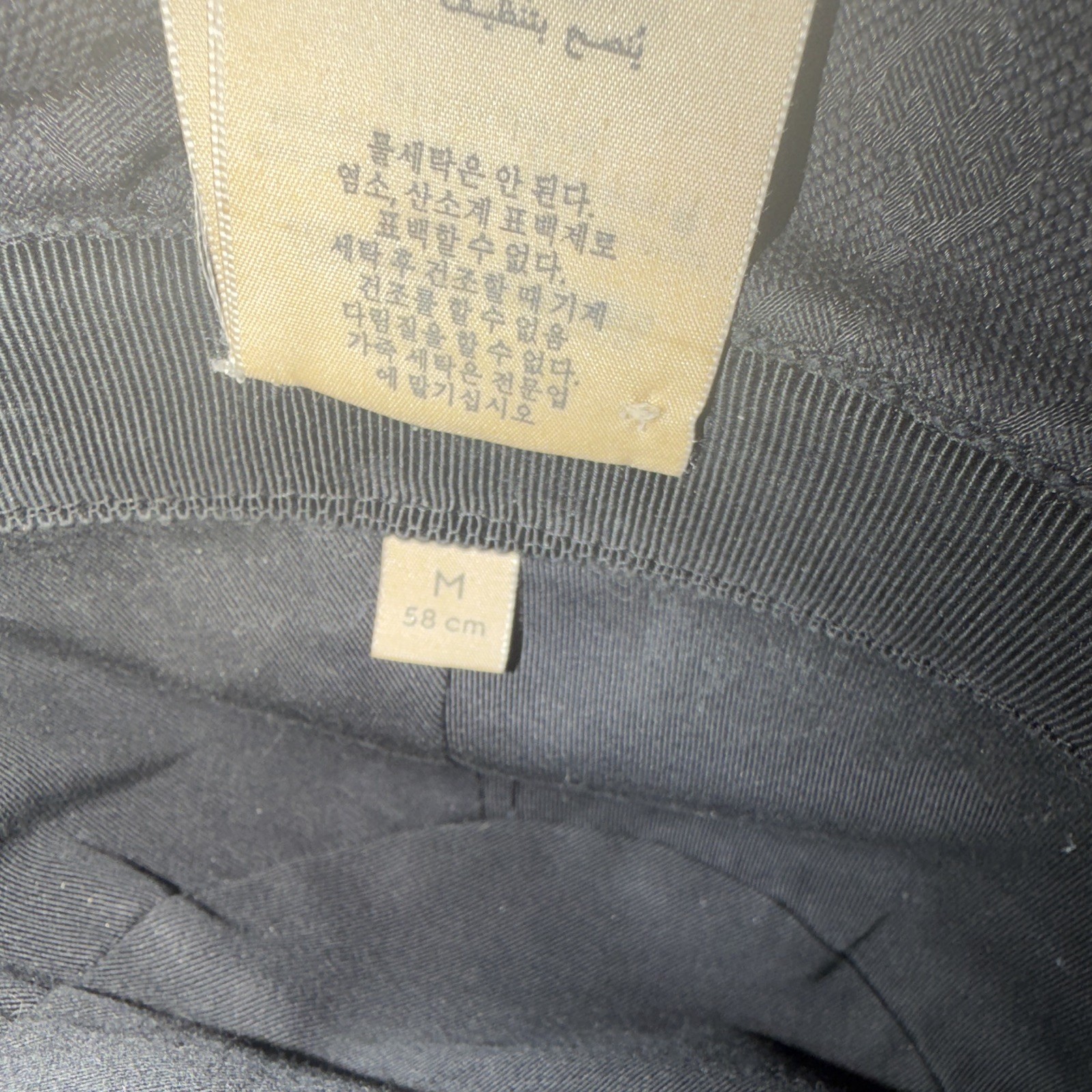 Gucci Black GG Monogram Bucket Hat, Unisex Adults, Size M (58 cm)