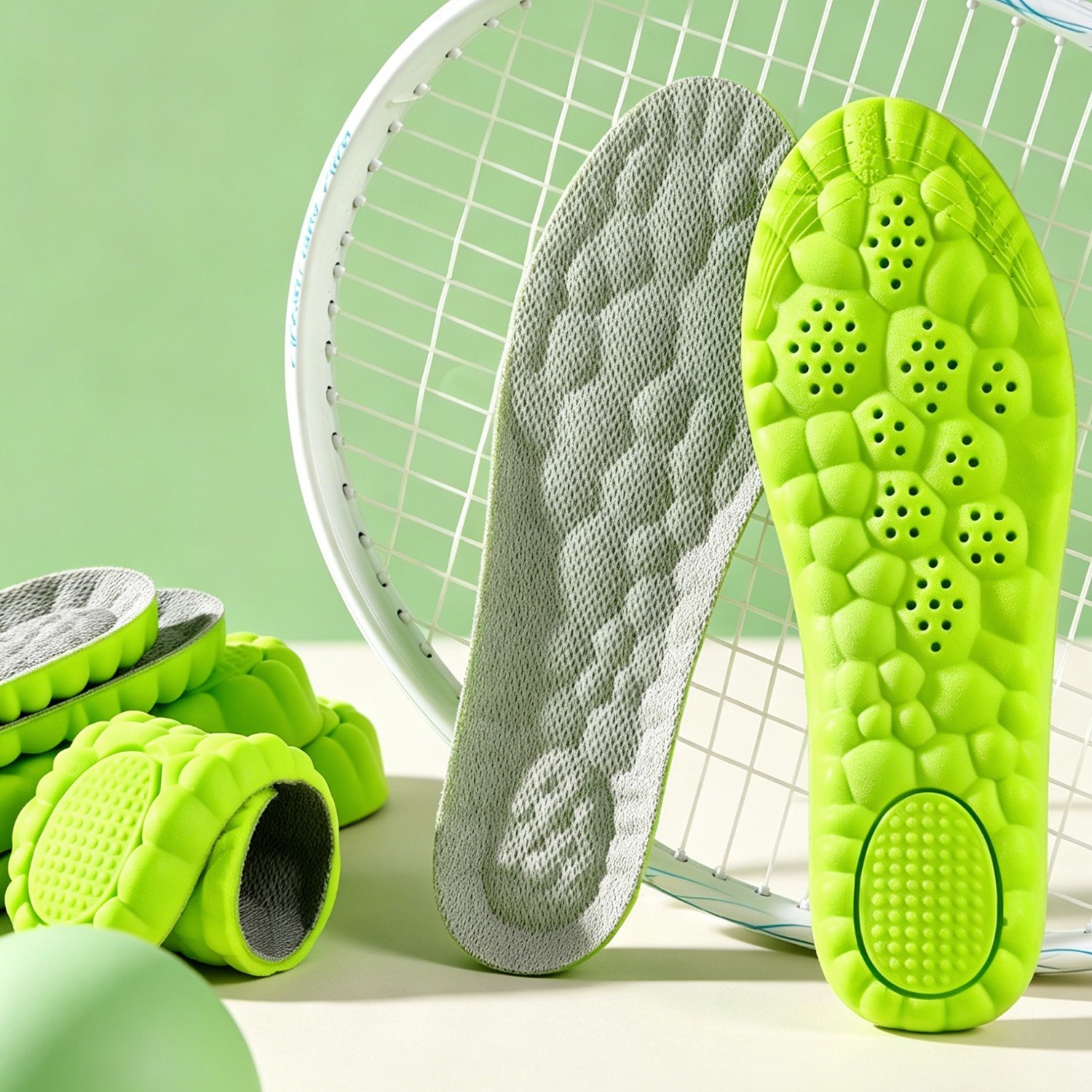 4D Height Increasing Insoles for Men Women Ultra Soft Shoe Inserts US7-12