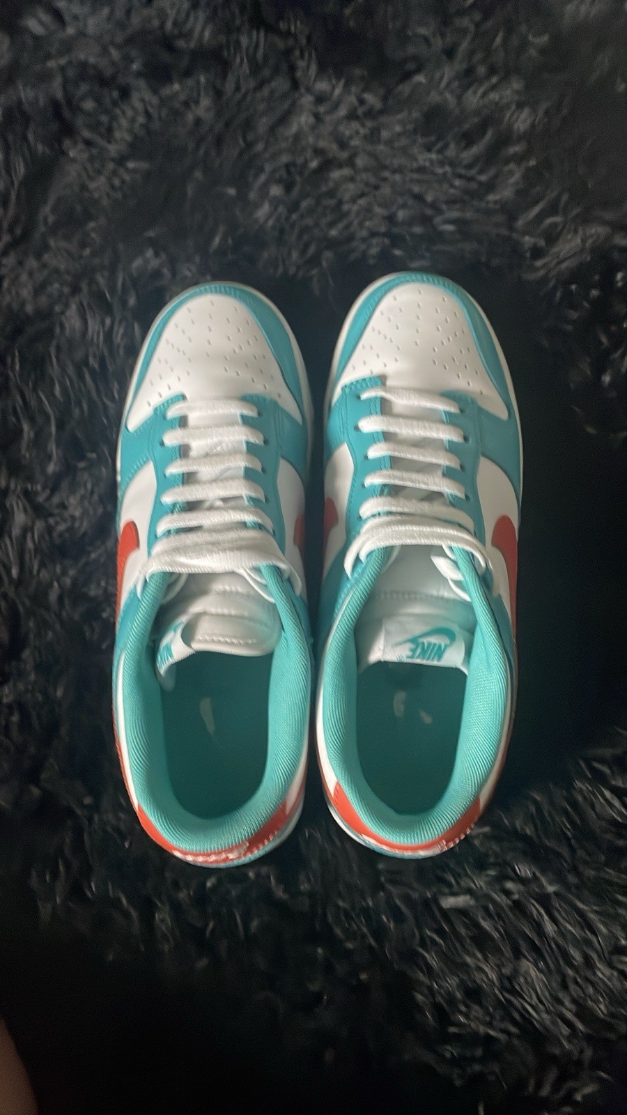 Nike Dunk Men’s Low Top Athletic Sneaker Lace-Up Colorblock White Teal