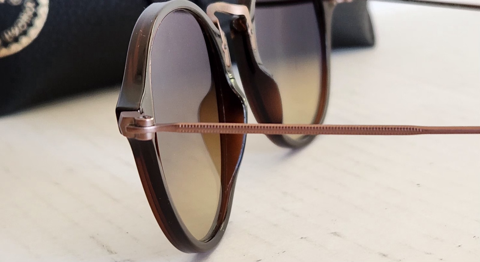 Ray-Ban RB2447N Fleck Round Sunglasses Gunmtl Brown Mirror Polarized 49-21-145