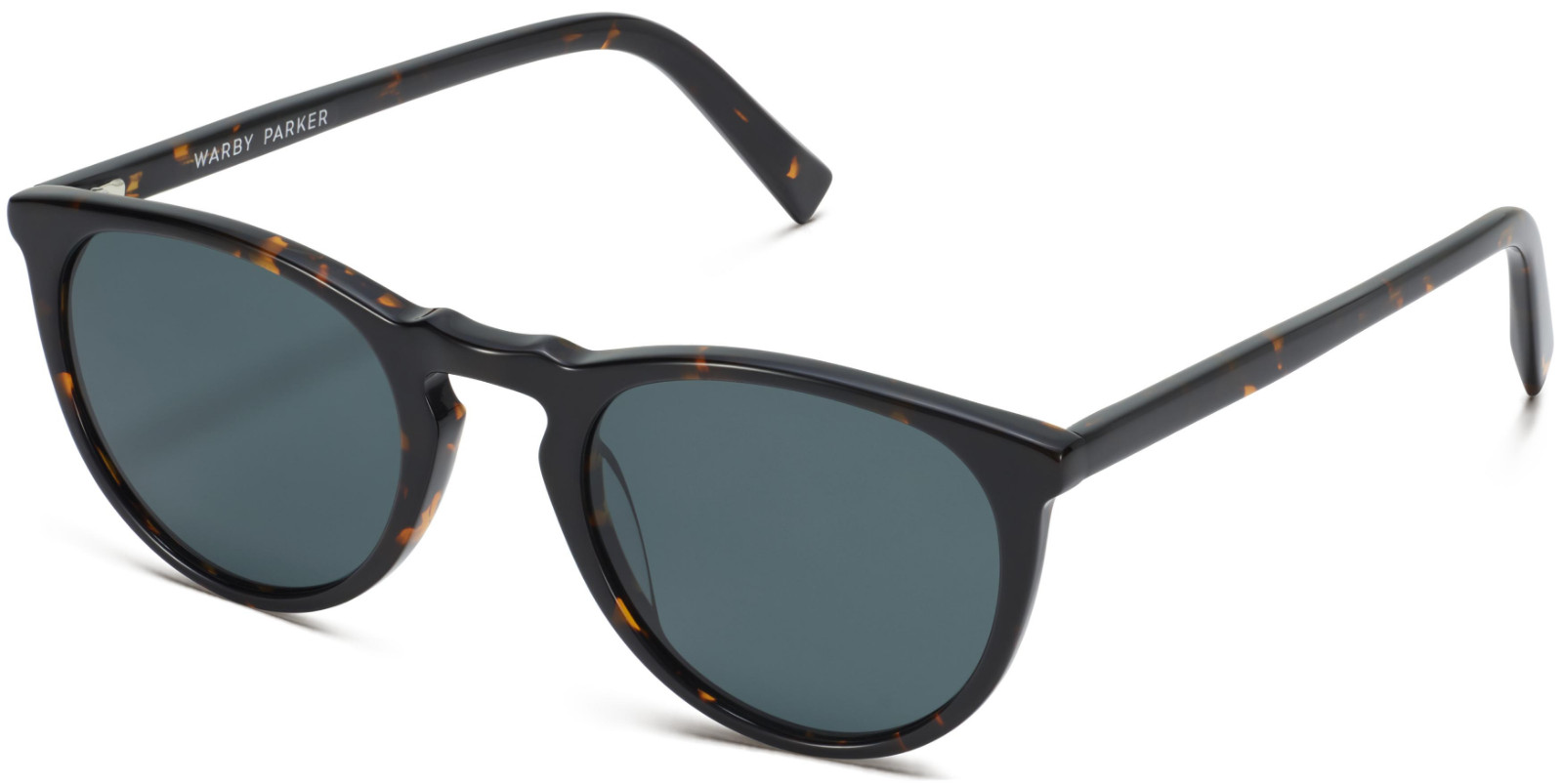 Warby Parker HASKELL Sunglasses WHISKEY TORTOISE Frames Polarized Green Lens NWT