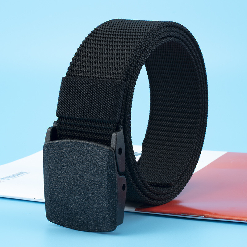 Men’s Plastic Cam Buckle Nylon Canvas Tactical Waistband Webbing Military Belt