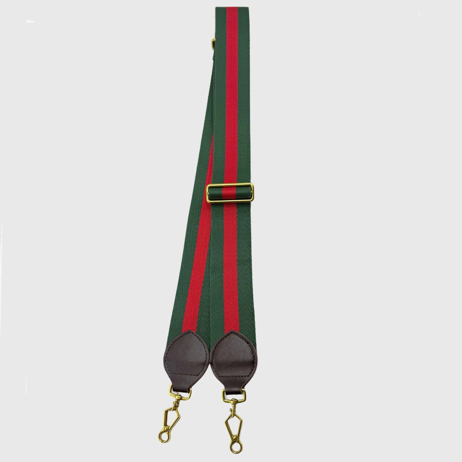 New Crossbody Shoulder Strap Gucci Replacement No Logo Green-Brown Web Leather