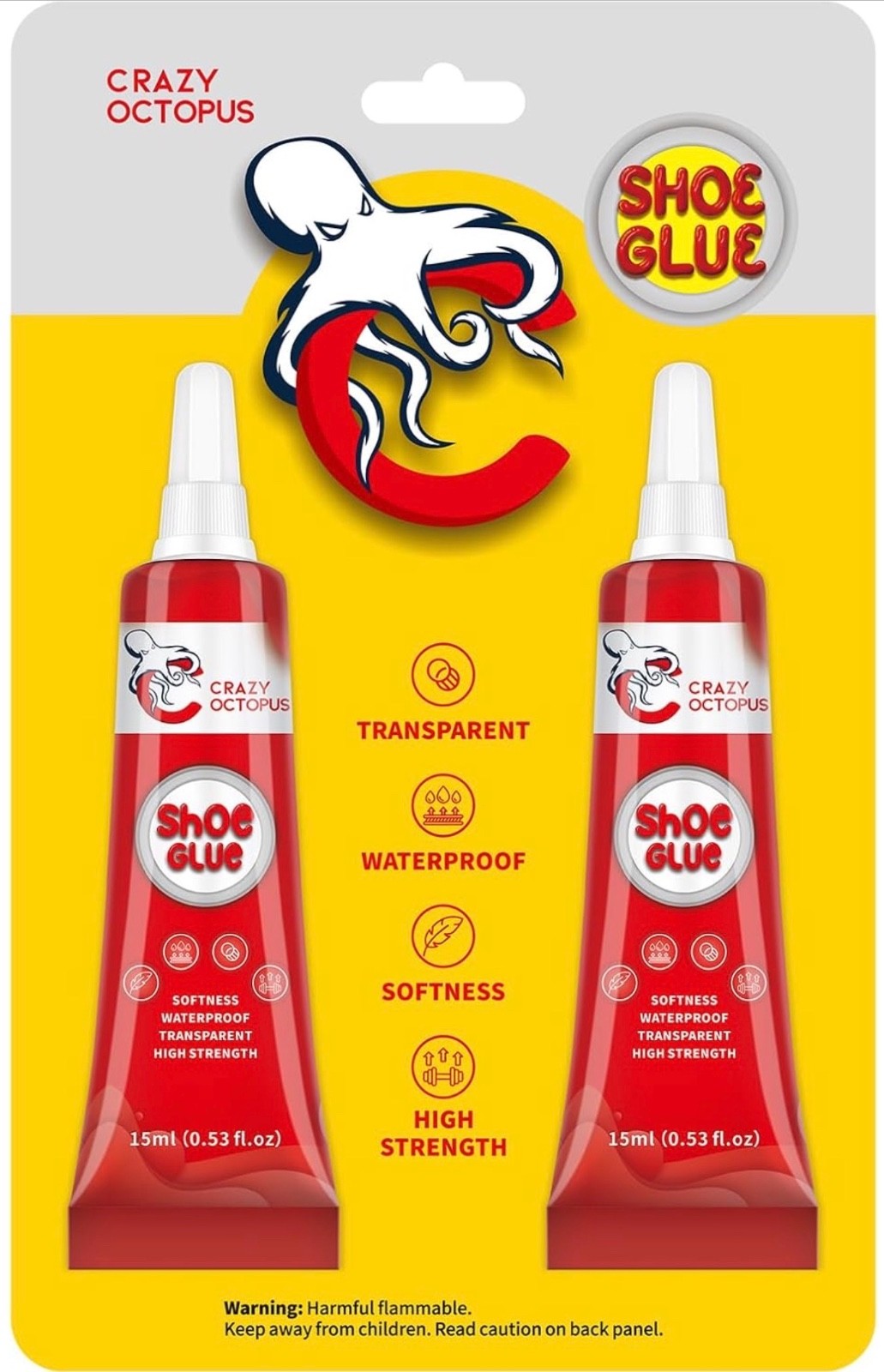 Shoe Glue, Strong Clear Shoe Repair Glue for Sneakers, Boots, Handbags, Soles, H