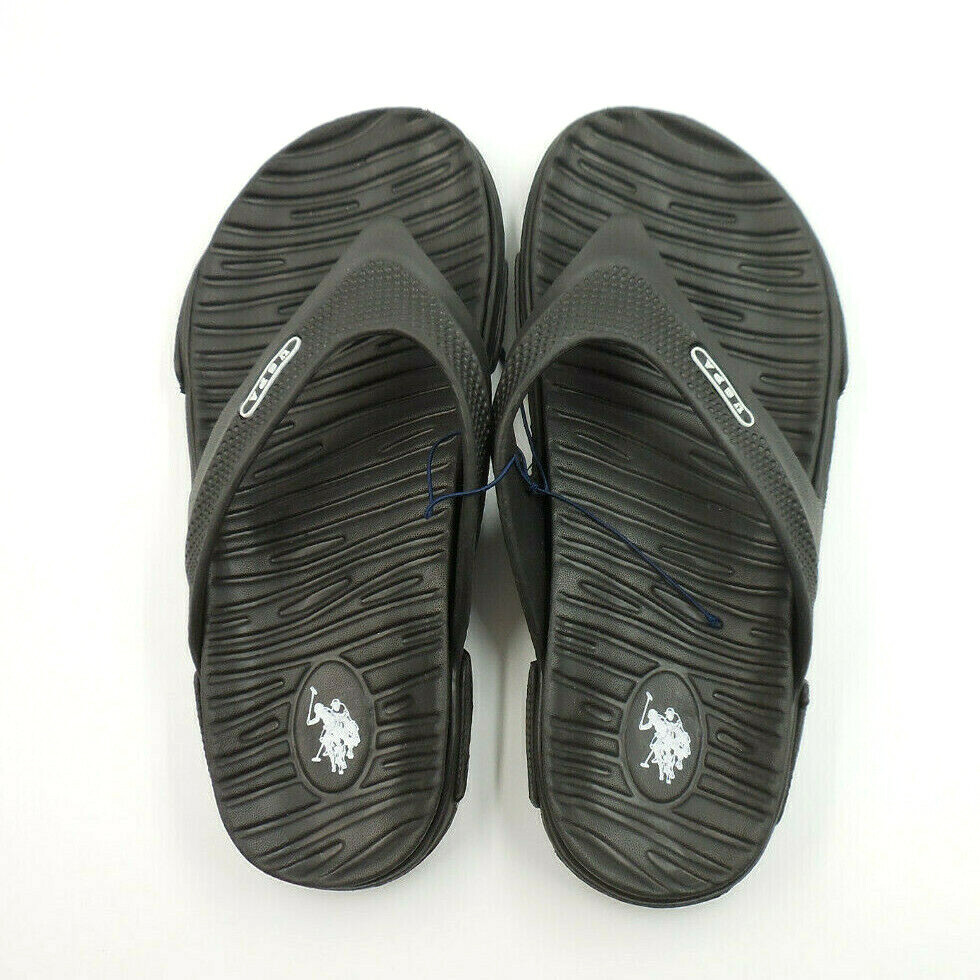 U.S. Polo Assn. Sandals Eco-Friendly Material Black Slippers
